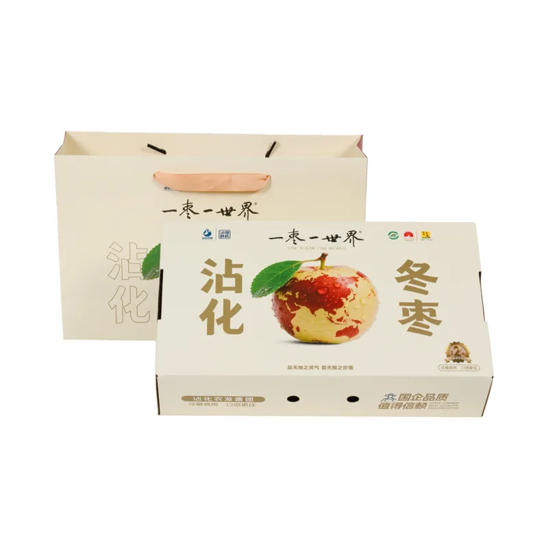 瓦楞盒 — 冬枣世界地图礼盒